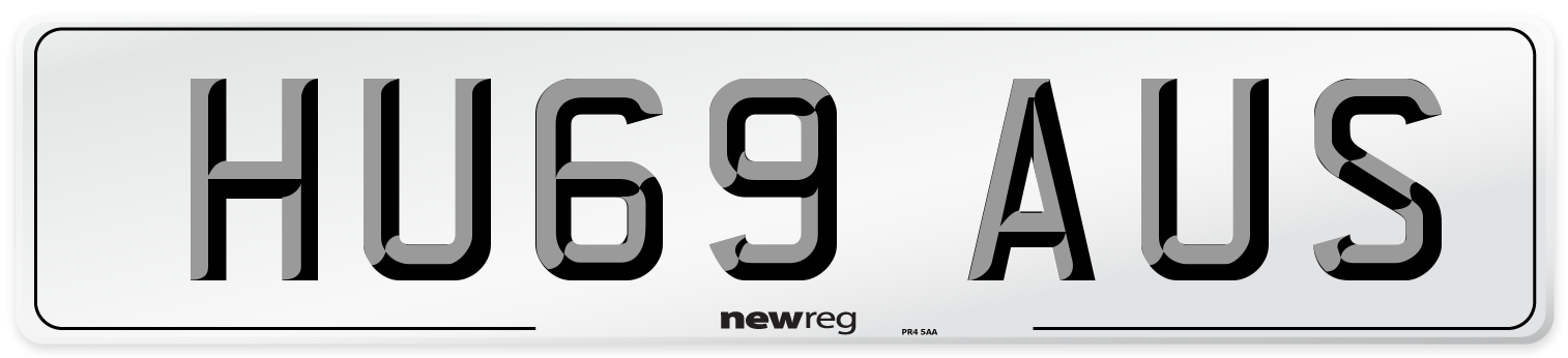 HU69 AUS Number Plate from New Reg